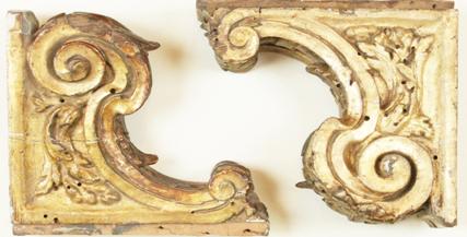 Carved Neaplitan keywell scrolls, undated Guarracino, Gemeentemuseum, The Hague, Catalogue number 1933.0543