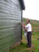 06 Ian the fireman paints the gable wall