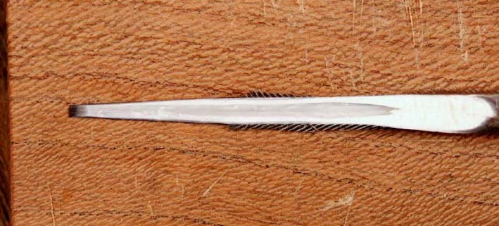 Initial cutting of the quills