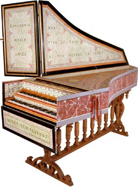 'French' double-manual harpsichord by Grant O'Brien, Edinburgh, 1985