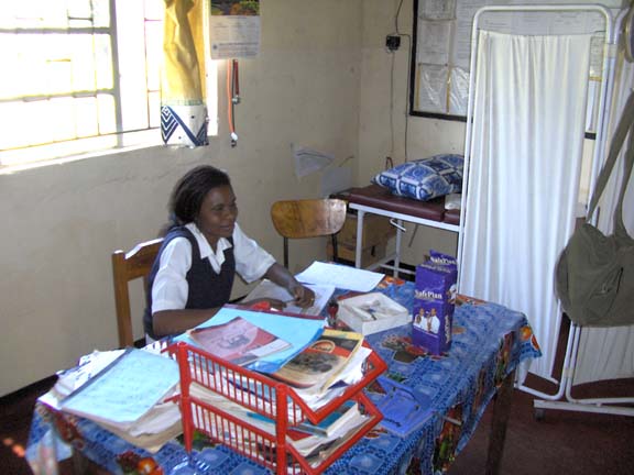 Annie in the consulting room