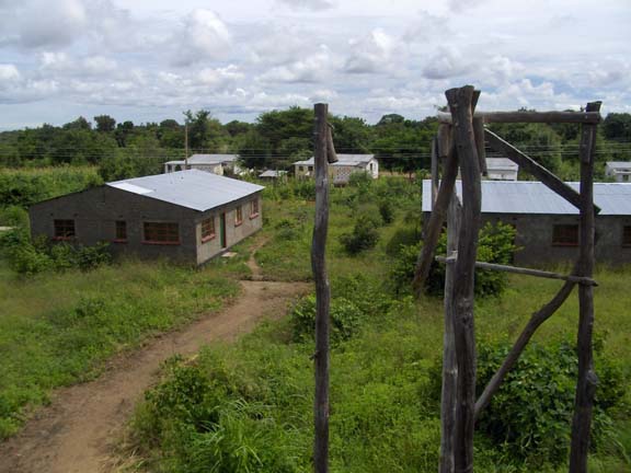 Staff quarters from the water tower