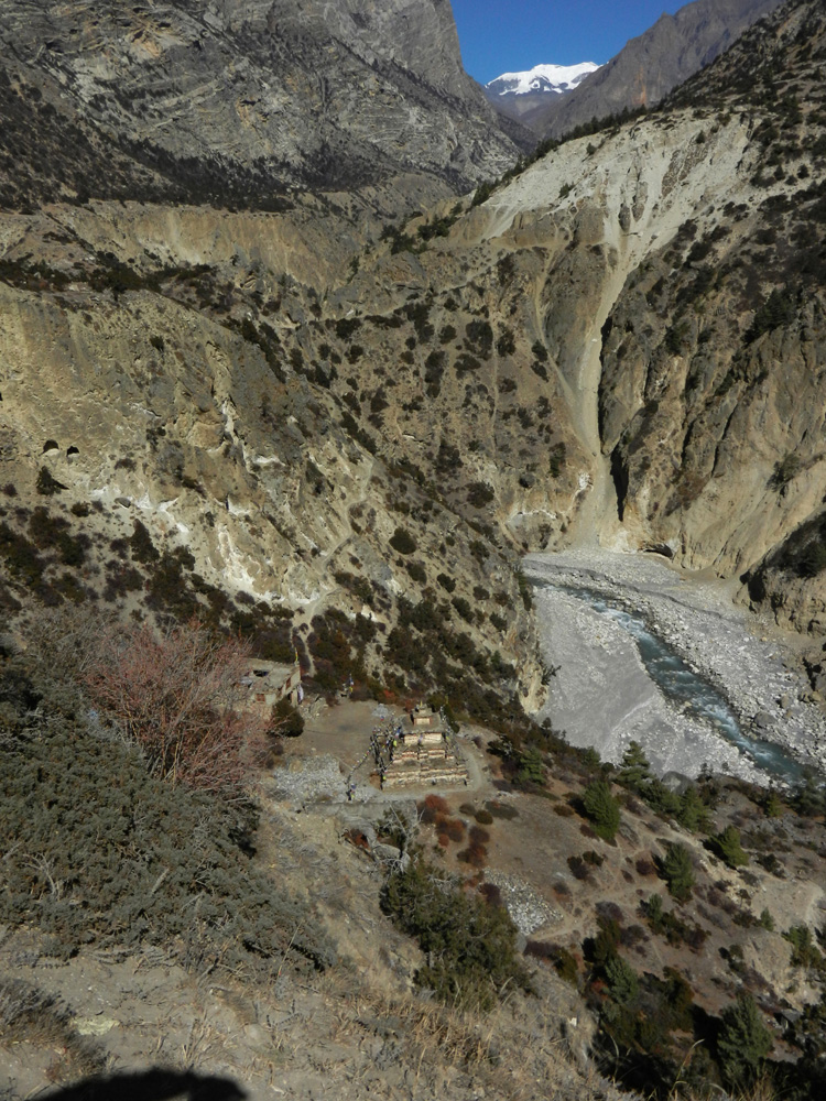 14 Looking down on the old stupa and gompa